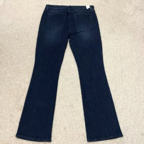 COSMIC BLUE LOVE Women's Dark Blue Bootcut Denim Jean Pants Size 31 - Picture 3 of 10